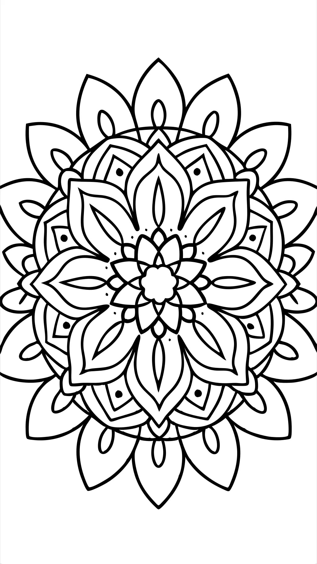 easy printable easy mandala coloring pages